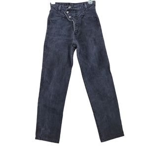 90s Rocky Mountain Black Jeans Bareback Hi Rise Tapered Womens 26x27.5 VTG